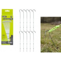 17.5cm Corkscrew Tent Pegs - 10 Pack.